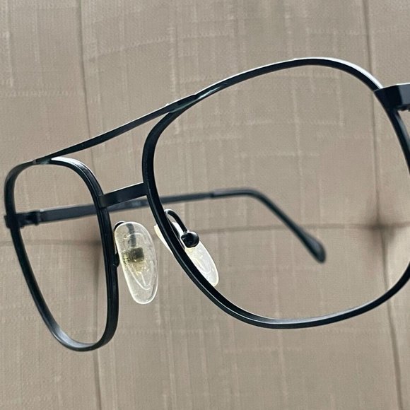 Aircraft Men Eyeglasses Frame Black Tone Metal Frame 58[]18 145 Glasses